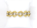 73515 - Gold Diamond Woven Link Bracelet