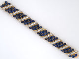 73530 - Van Cleef & Arpels Circa 1960 Gold Sapphire Diamond Bracelet