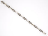 73550 - SOLD - Art Deco Circa 1920 Platinum Diamond GIA Natural Pearl Bracelet