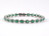 73553 - Gold Emerald Diamond Bracelet