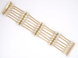 73580 - Gold Pearl 6 Row 4 Section Bracelet