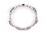 73589 - Circa 1950 Platinum AGL Ceylon Sapphire Diamond Bracelet