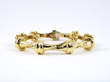 73592 - SOLD - Dunay Gold Link Hammered Bracelet