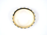 73596 - Circa 1983 Angela Cummings Gold Hematite Checkerboard Bangle Bracelet