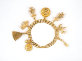 73599 - Circa 1960s Gold Assorted Mexican Charm Bracelet