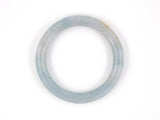 73616 - Jadeite GIA Light Greyish Green Closed Tubular Bangle Bracelet