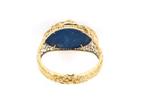 73620 - SOLD - Circa 1970s Lalaounis Gold Lapis Ruby Snake Bangle Bracelet