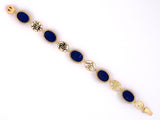 73652 - Gold Lapis Chinese Best Wishes Charm Bracelet