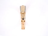 73655 - Gold Diamond 3 Row Bangle Bracelet