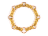 73657 - Victorian Gold Stamped Scroll Design Link Bracelet