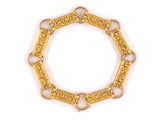 73658 - Victorian Gold Stamped Scroll Design Link Bracelet