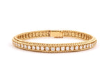 73660 - SOLD - Circa 1967 Oscar Heyman Gold Diamond Straight Line Bracelet