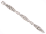 73669 - Art Deco Platinum Diamond 3 Section Bracelet