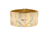 73671 - Diamans Mexico Gold Tri-Color Stamped And Textured Bracelet