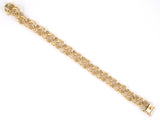 73676 - SOLD - Gold Double Spiral Link Bracelet