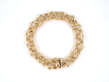 73676 - SOLD - Gold Double Spiral Link Bracelet