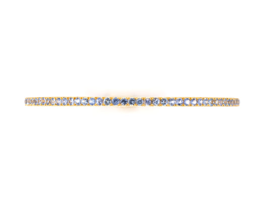 73699 - Gold Sapphire Eternity Style Bangle Bracelet