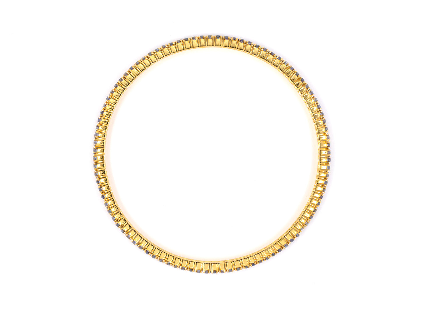 73700 - Gold Sapphire Eternity Style Bangle Bracelet