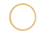 73701 - Gold Pink Sapphire Eternity Style Bangle Bracelet
