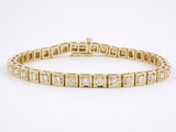 73704 - SOLD - Gold Diamond Straight Line Bracelet