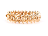 73712 - Retro French Gold Wave Design Link Bracelet