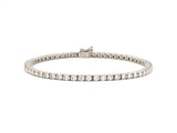 73726 - SOLD - Circa 2000 Gemlok Jean Vitau Platinum Diamond Tennis Bracelet