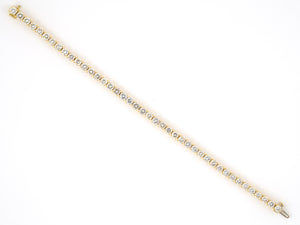 73729                - SOLD - Gold Diamond 4 Prong Tennis Bracelet