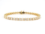 73729                - SOLD - Gold Diamond 4 Prong Tennis Bracelet