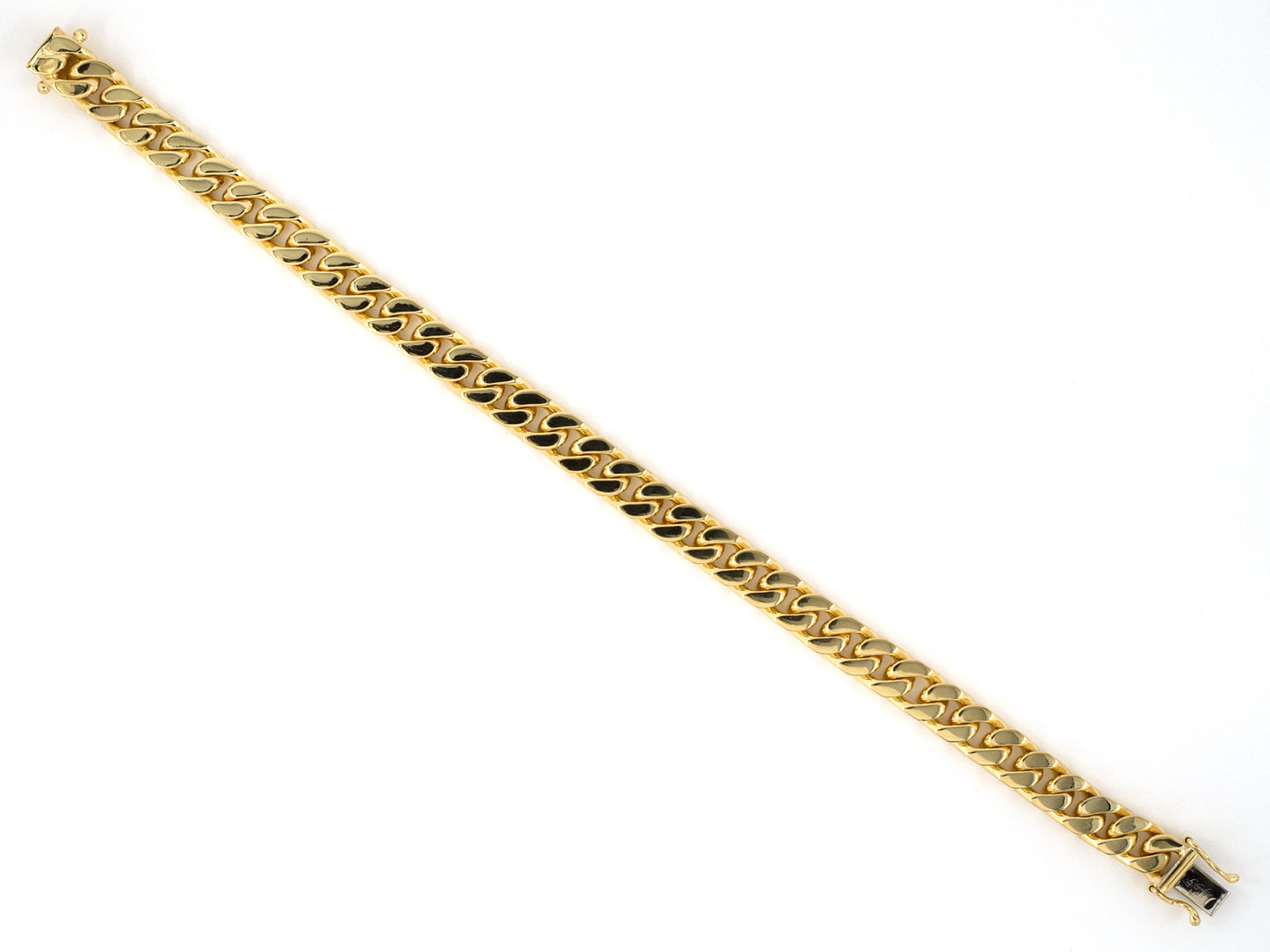 73732 - Italy Gold Flat Curb Link Bracelet