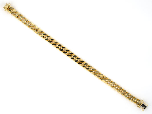 73732 - Italy Gold Flat Curb Link Bracelet