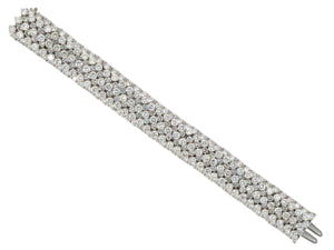 73735 - Platinum Diamond 7 Row Flexible Bracelet