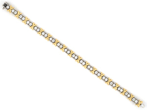 73736 - Tiffany Schlumberger Platinum Gold "36 Stone" Signature X Bracelet