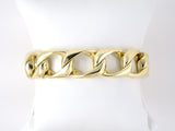 73737 - Gold Hollow Open Curb Link Bracelet