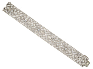 73742                - Art Deco "Maurice Wagenheim" French Platinum Diamond Bracelet