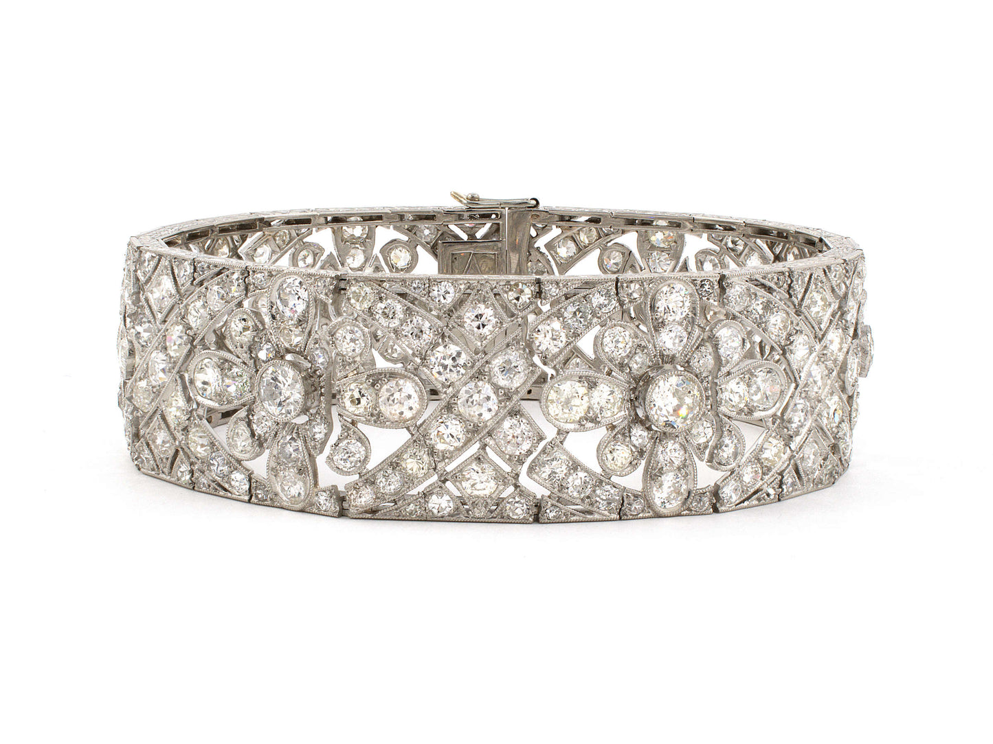 73742                - Art Deco "Maurice Wagenheim" French Platinum Diamond Bracelet