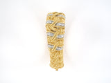 73747 - Circa 1970 Platinum Gold Diamond Twisted Rope Flexible Bracelet