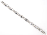 73760 - Gold Diamond Quartz Crystal Alternating Link Bracelet
