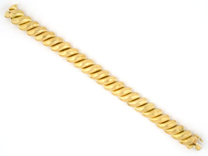 73769 - Buccellati Torchon Gold Florentined S Link Bracelet