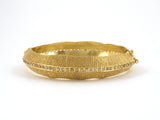 73771 - Coomi Gold Diamond Row Hinged Bangle Eternity Bracelet