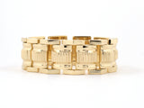 73789 - Retro Gold Triangular Shaped Side Link Tank Style Bracelet