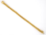 73791                - Italy Gold Round Snake Woven 6 Strand Bracelet