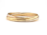 73793 - SOLD - Cartier French Gold 7 Band Trinity Closed Rolling Bangle Bracelet