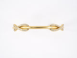 73796 - Tiffany Infinity Italy Gold Diamond Cuff Open Bangle Bracelet