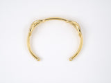 73796 - Tiffany Infinity Italy Gold Diamond Cuff Open Bangle Bracelet