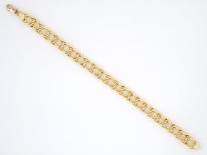 73803 - Italy Gold Twisted Rectangle Link Bracelet
