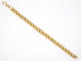 73804 - Milor Italy Gold Twisted Woven Hollow Wire Link Bracelet