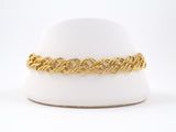 73804 - Milor Italy Gold Twisted Woven Hollow Wire Link Bracelet