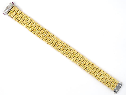 73805 - SOLD - Roberto Coin Gold Diamond Ruby Bracelet