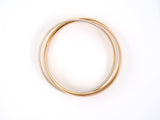 73810 - Cartier French Gold 3 Band Trinity Closed Rolling Bangle Bracelet