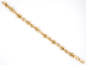 73813 - SOLD - Italy Gold Oval Open Wire Link Bracelet